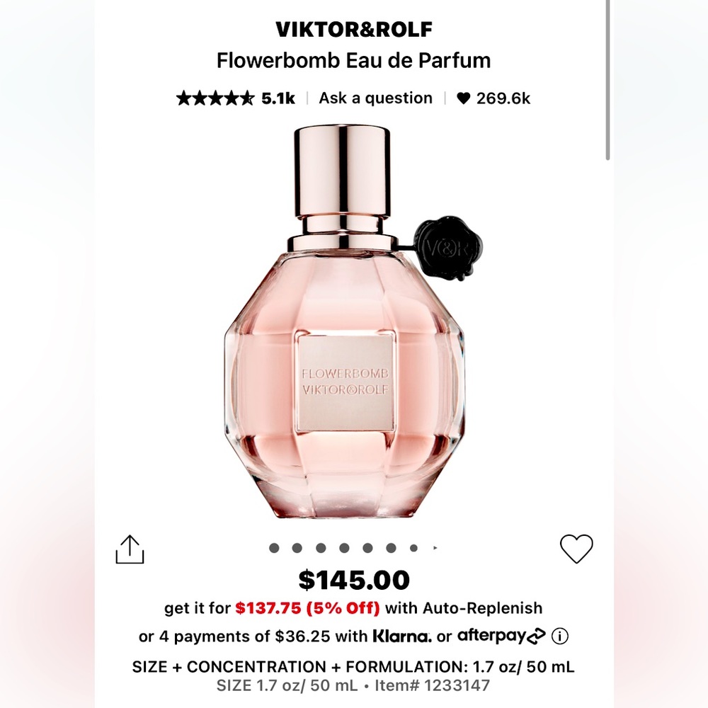 Viktor&Rolf Flowerbomb Eau de Parfume 1.7oz
